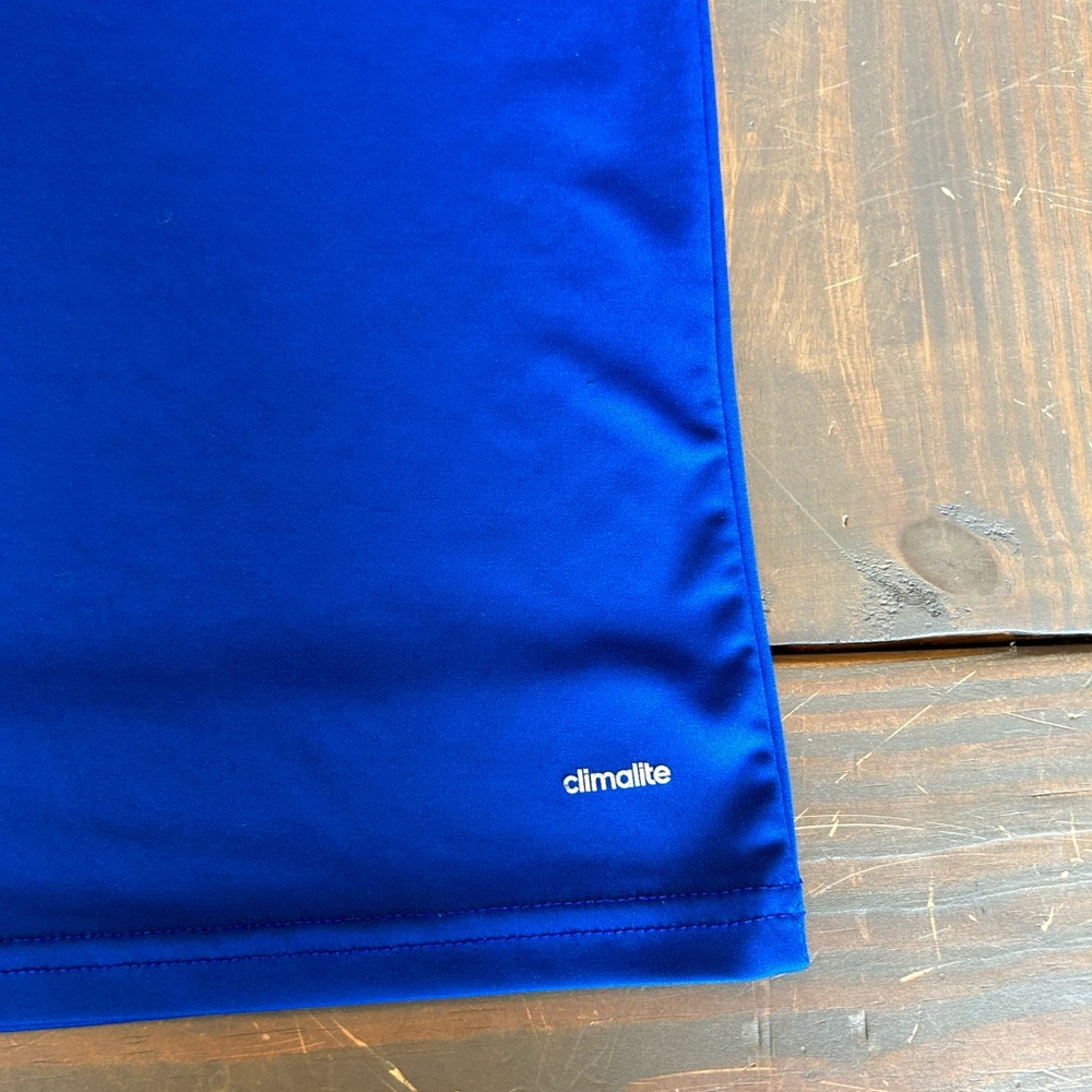 adidas Climalite Boy T-Shirt XL 18 Blue Graphic Print Logo Sports Outdoor School - Picture 14 of 15